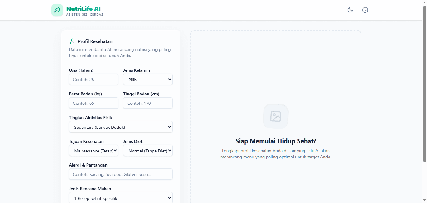 Nutrilife AI – Platform Konsultasi Kesehatan