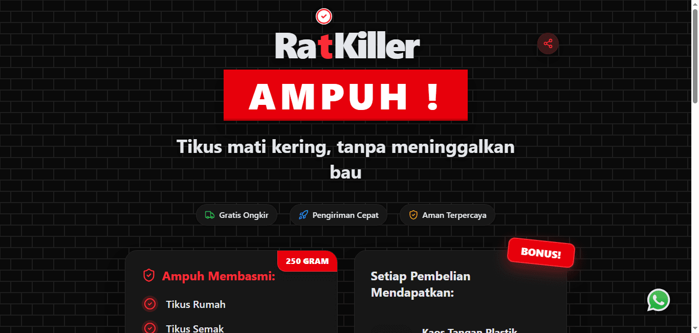 RatKiller – Landing Page Penjualan